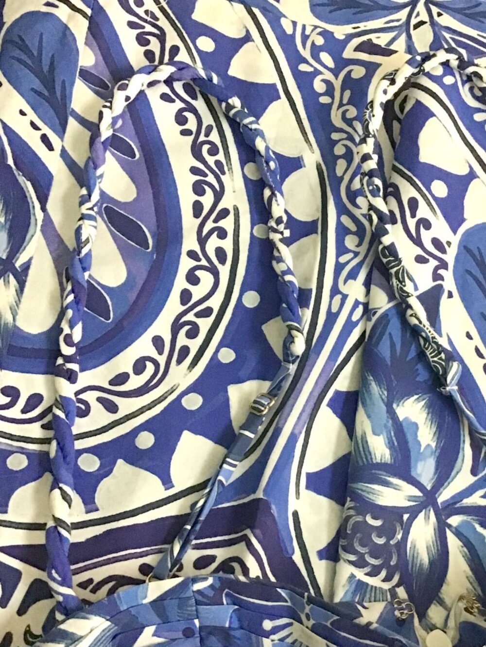 Farm Rio Blue Tile Dream Sleeveless Maxi Dress - Picture 10 of 16